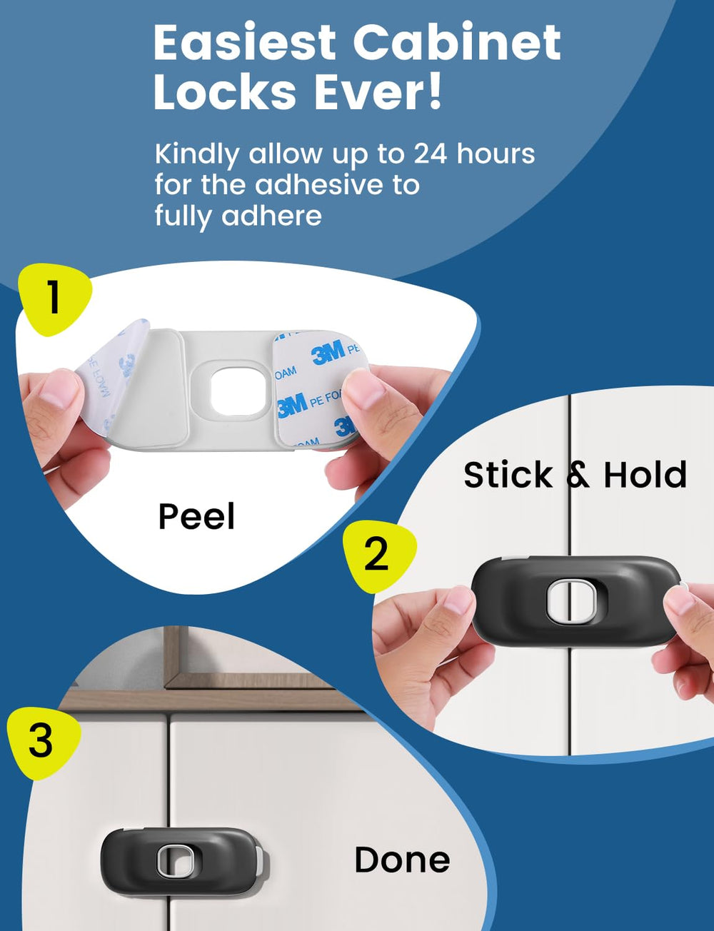 TapyTry mounted on refrigerator door illustrates child safety within reach.