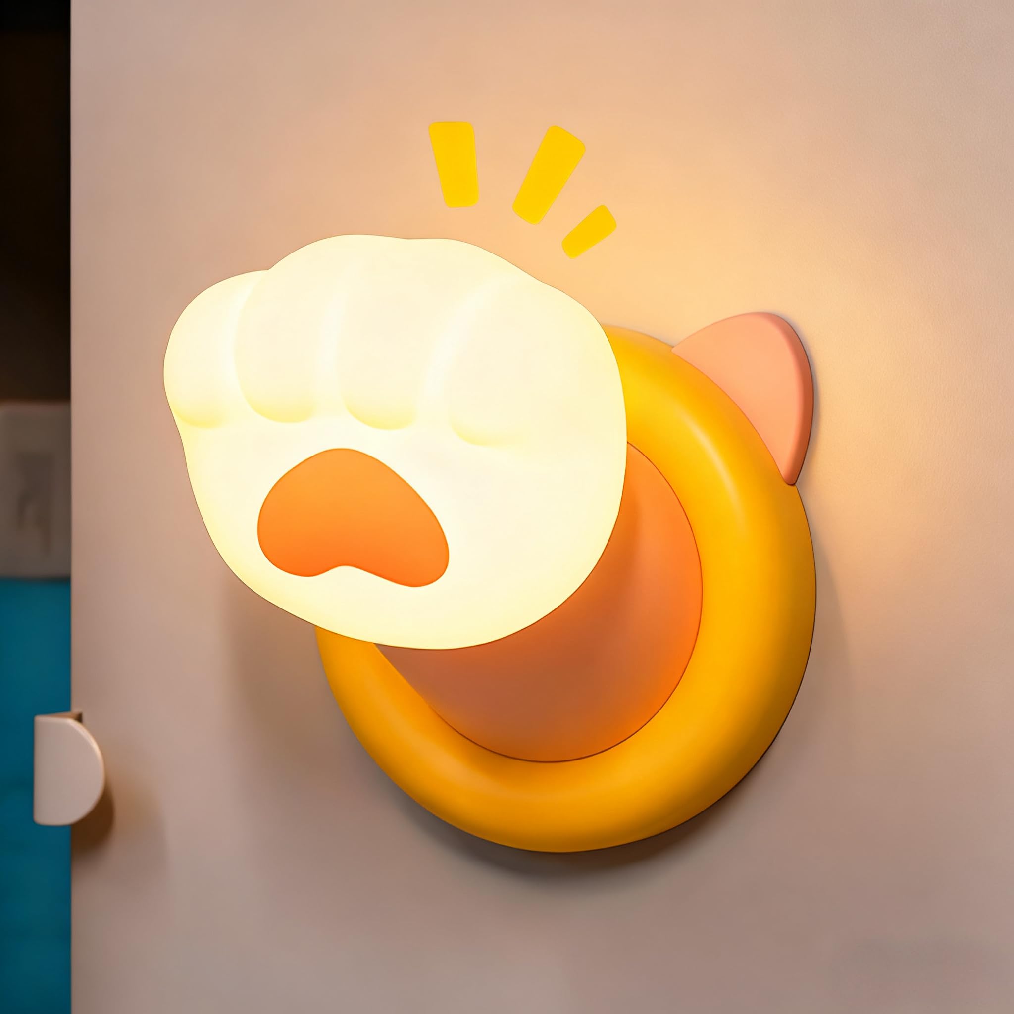 Tarinks Cat Claw Night Light viewed from top with touch surface for easy control