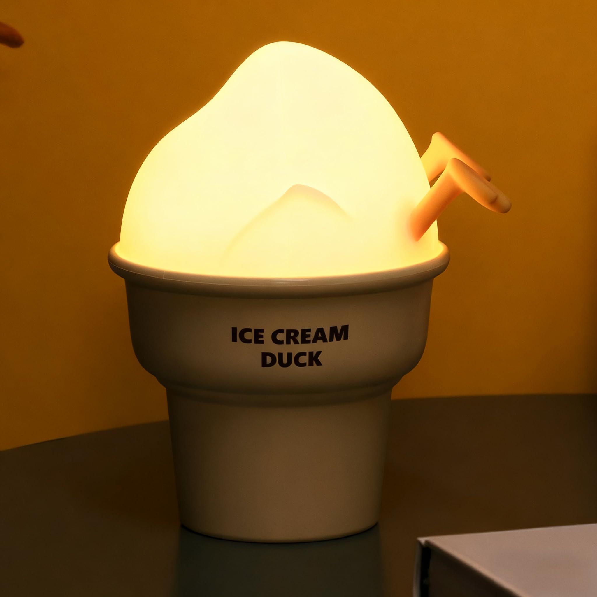 Tarinks Ice Cream Duck Night Light enhances bedroom ambiance and study space.