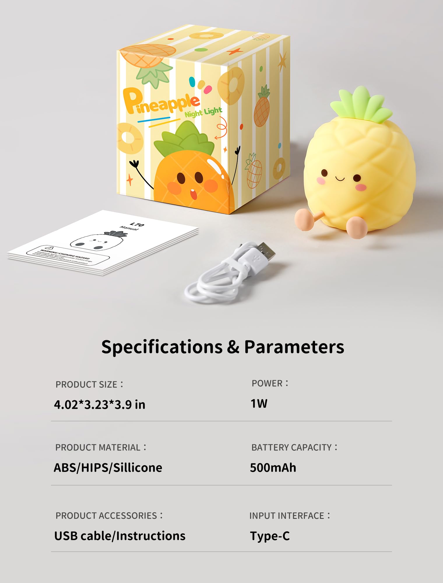 Tarinks Cute pineapple adds warmth to nurseries and rooms