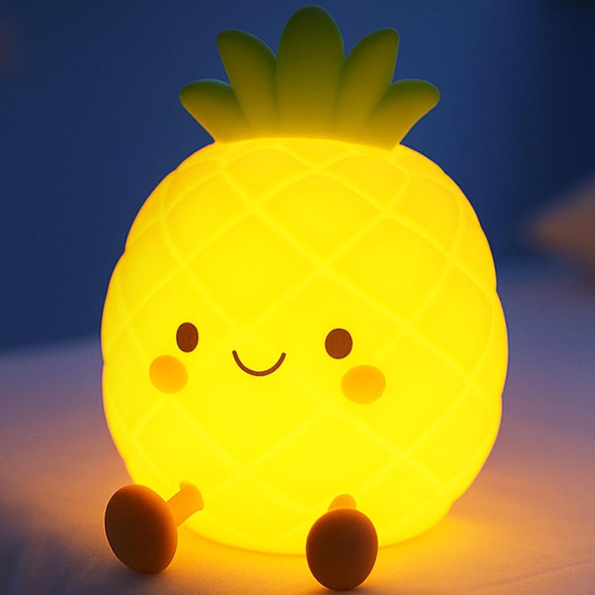 Tarinks Pineapple Night Light with smiley face for cozy bedtime