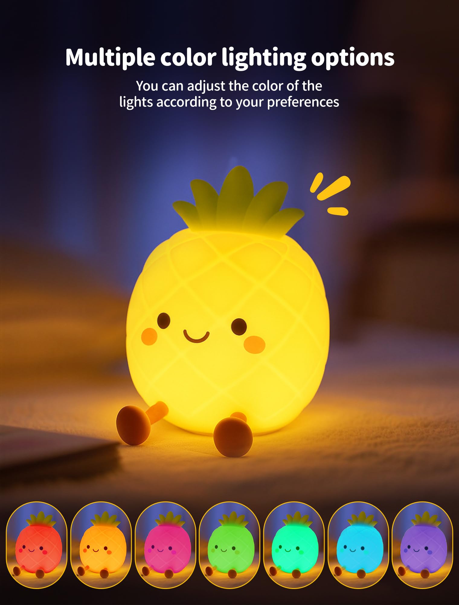 Tarinks Pineapple Night Light decor piece for nurseries and rooms
