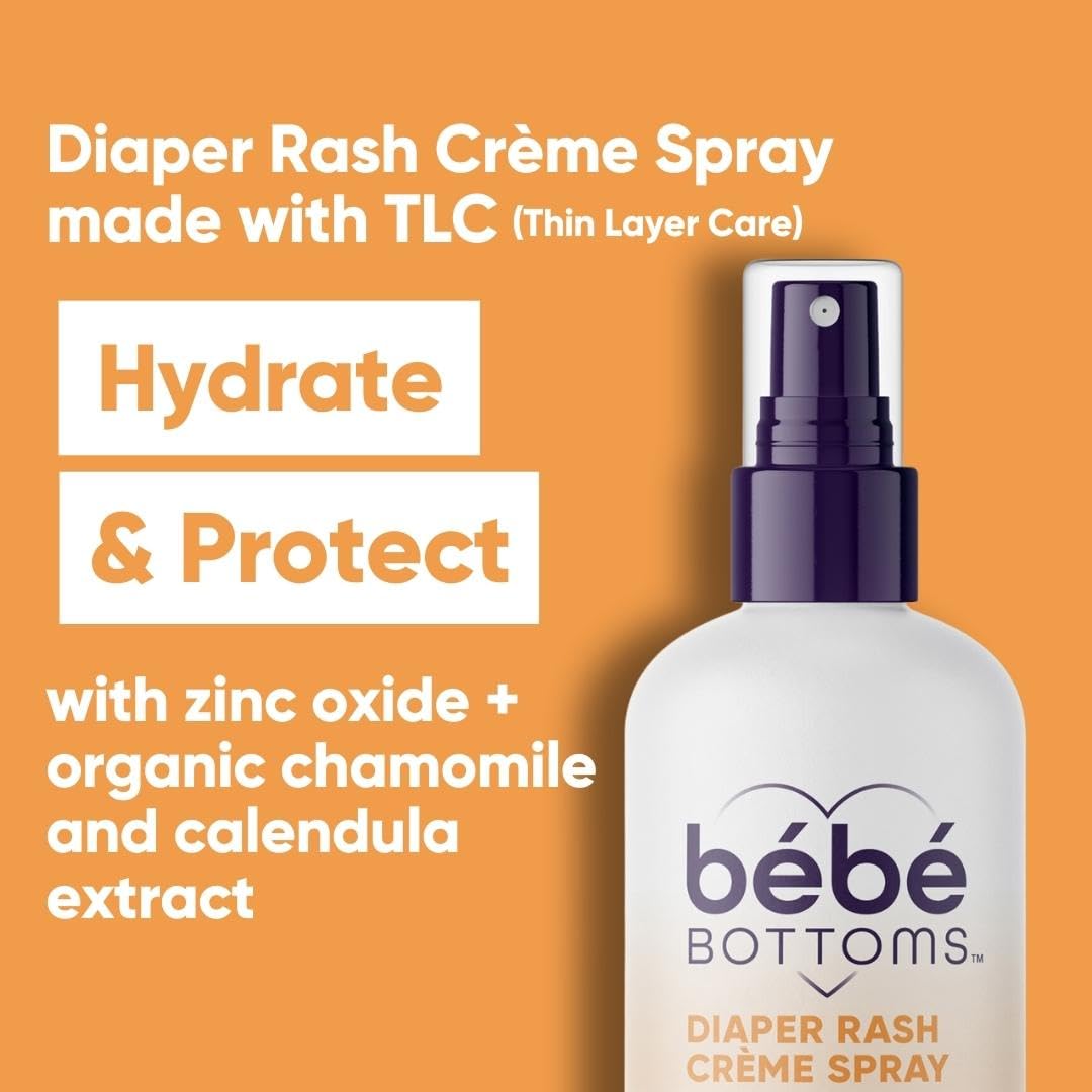 TARO Bebe Bottoms bottle close-up highlights 10% zinc oxide barrier for moisture protection.