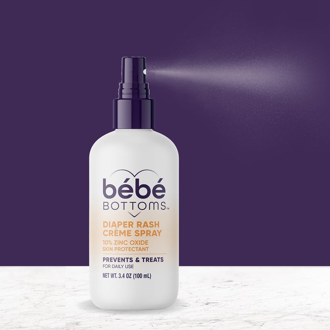 TARO Bebe Bottoms spray silhouette illustrating quick, comfortable diaper changes.