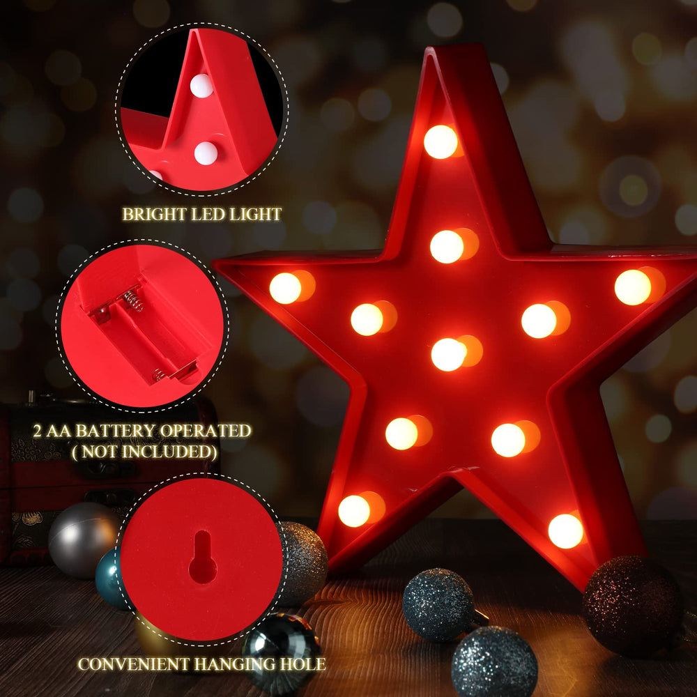 Tarpop star movie-night decor red lights create warm, inviting cinema vibes.