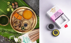 TATSAT Baby Kajal texture close-up reveals rich, smooth pigment for gentle use.