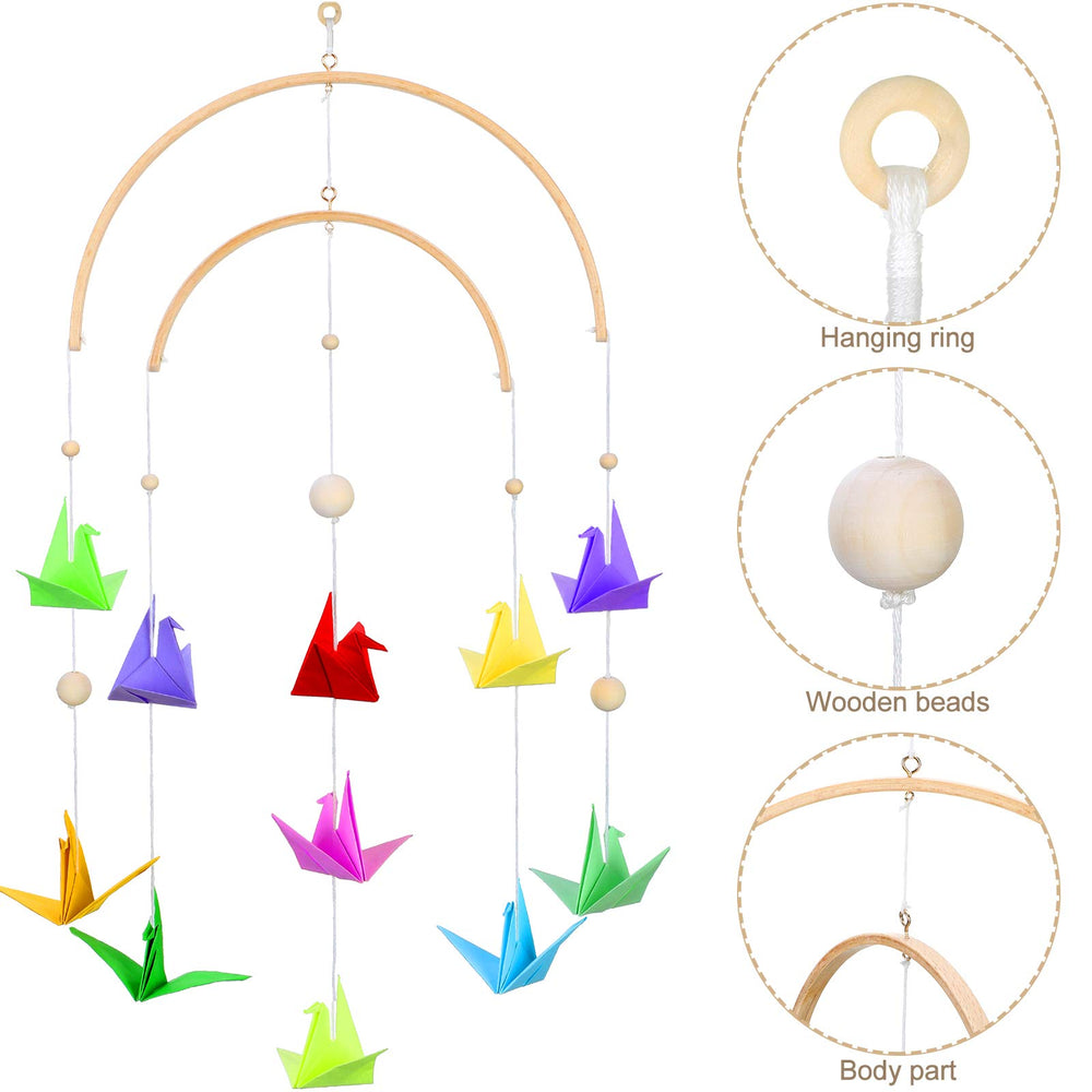 Tatuo bamboo bead wind chime uses natural materials for a calm nursery.