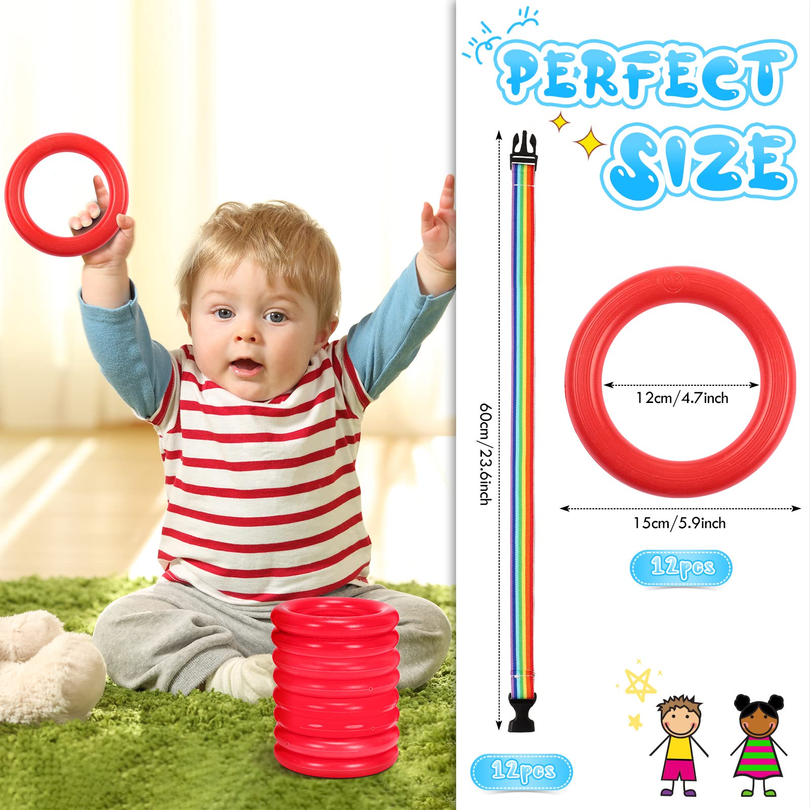 Tatuo Walking Rope rings and nylon rope—durable, easy for teachers to grip.