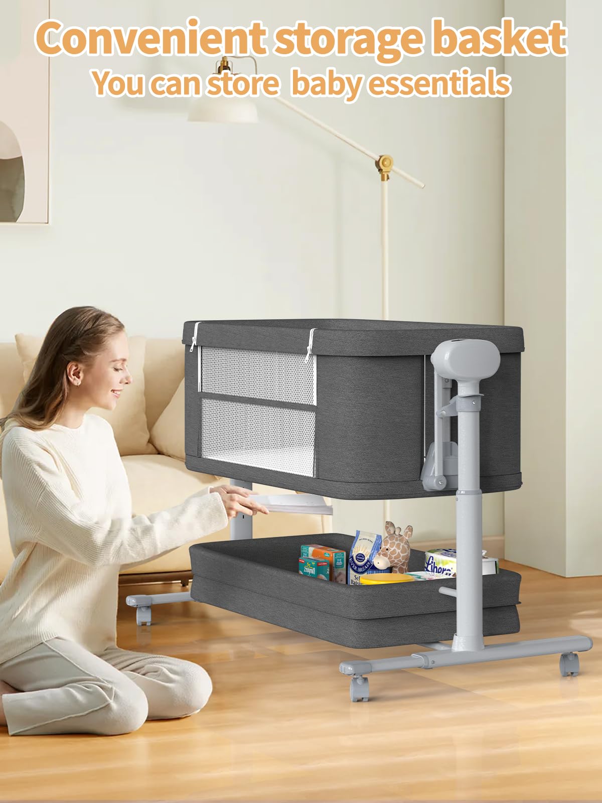TaurRabble 5-position height adjustment adapts to bed height.