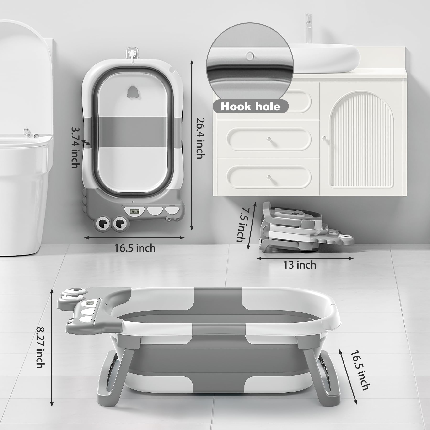 Tavlshero baby bath cushion detachable padding supports head and neck during bath