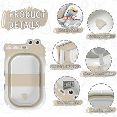 Tavlshero baby bathtub with real-time thermometer for safe water checks.