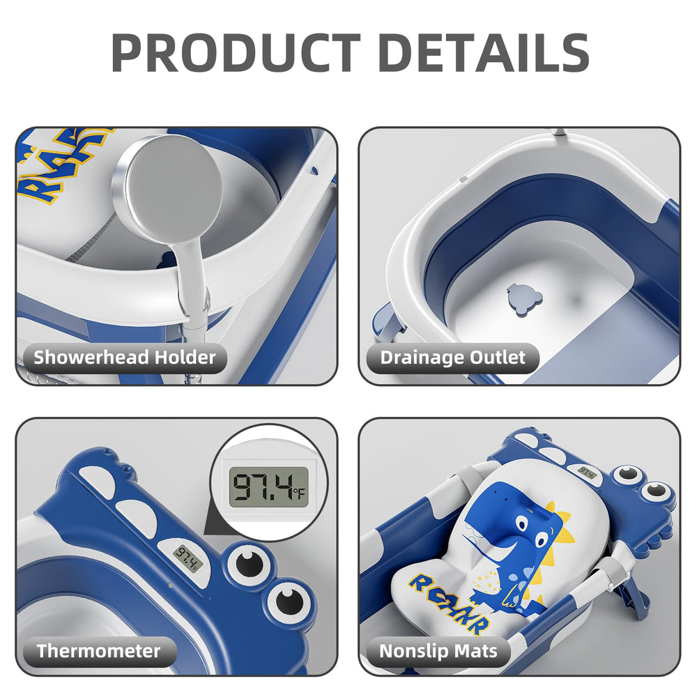 Detachable cushion from Tavlshero bath tub supports baby's head and neck.