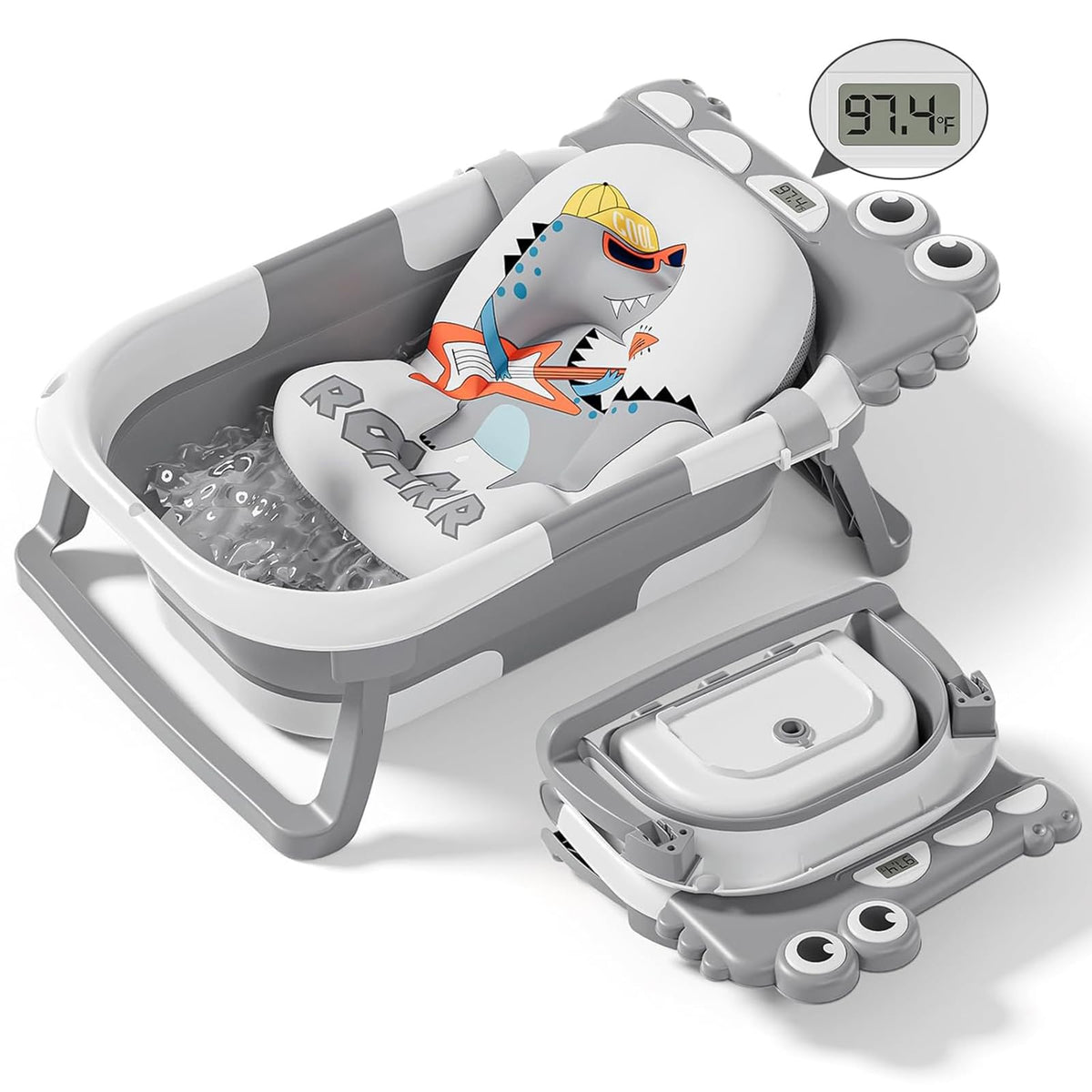 Tavlshero collapsible baby bathtub with folding design for compact storage and quick setup