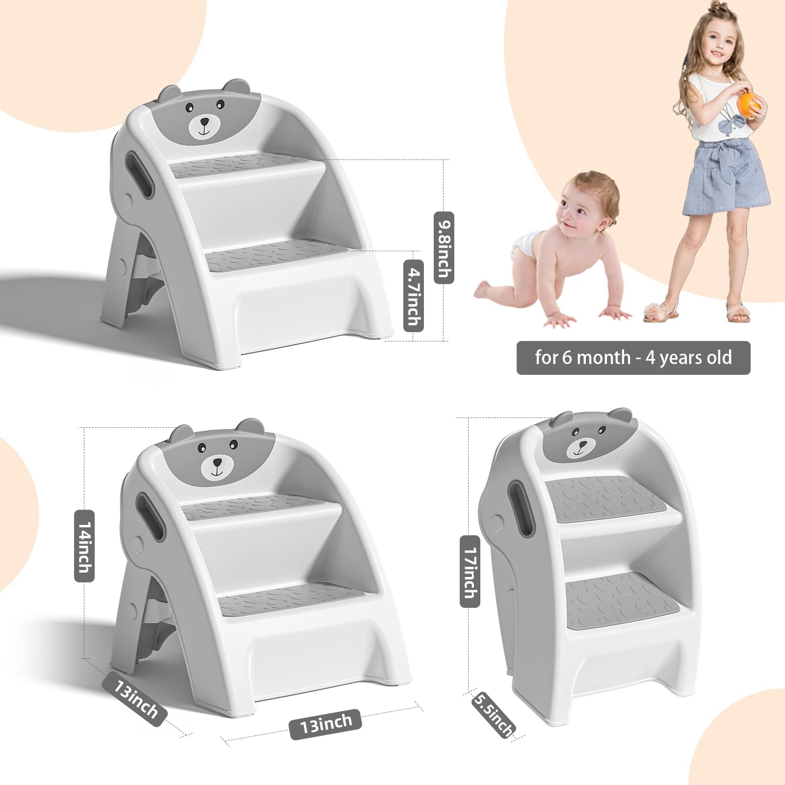 Tavlshero easy 10-second assembly Stool, hassle-free setup for busy mornings.