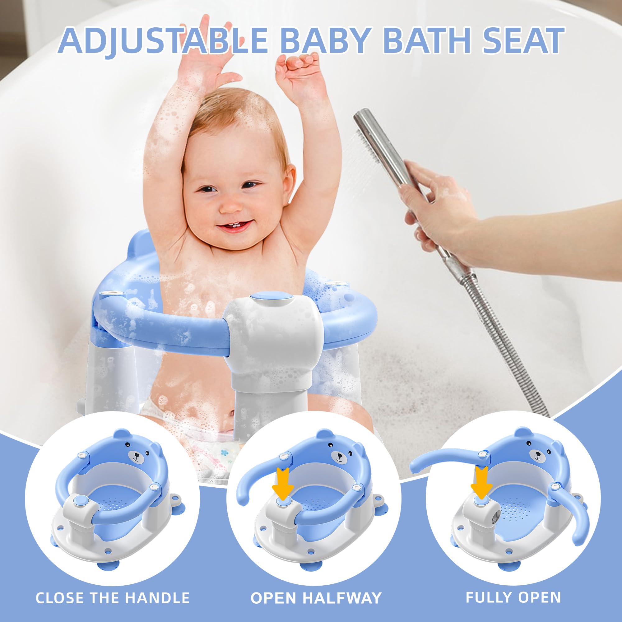 Tavlshero portable and travel-friendly bath seat for home or trips.