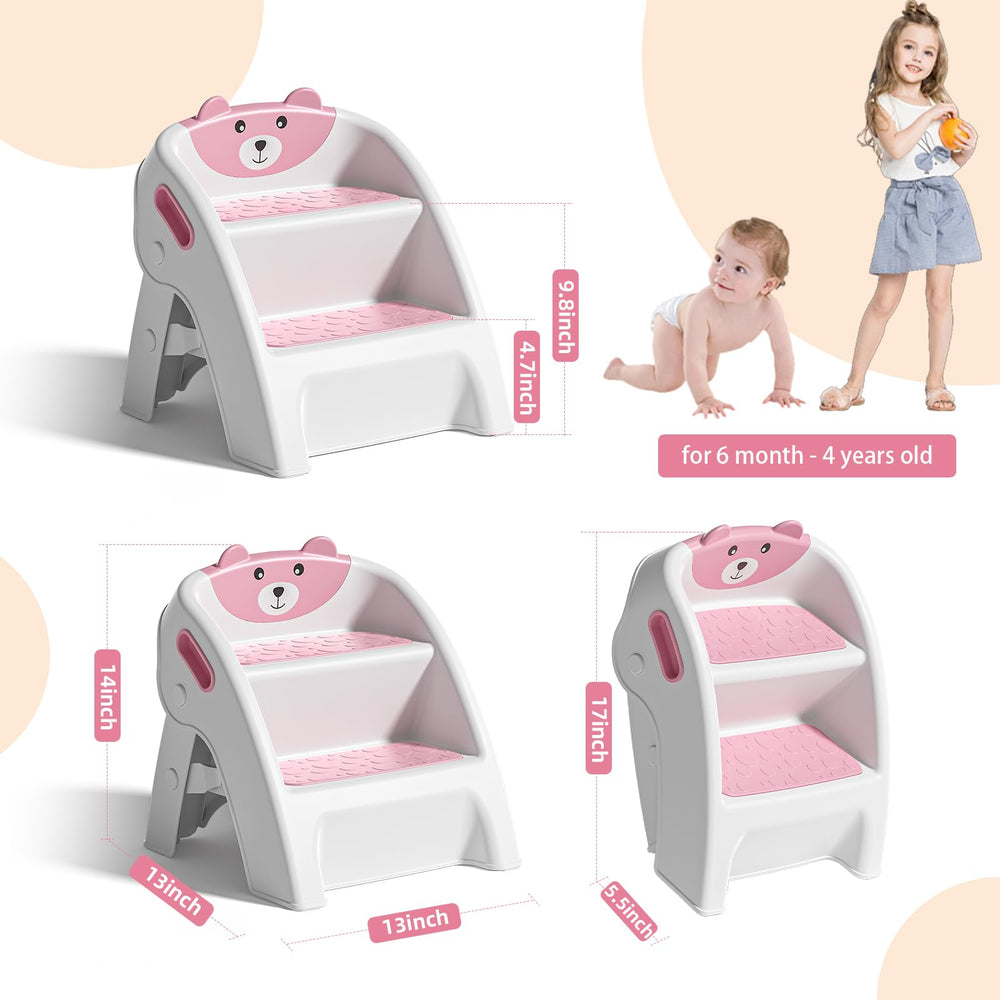 Tavlshero potty training stool supports toddler bathroom routines