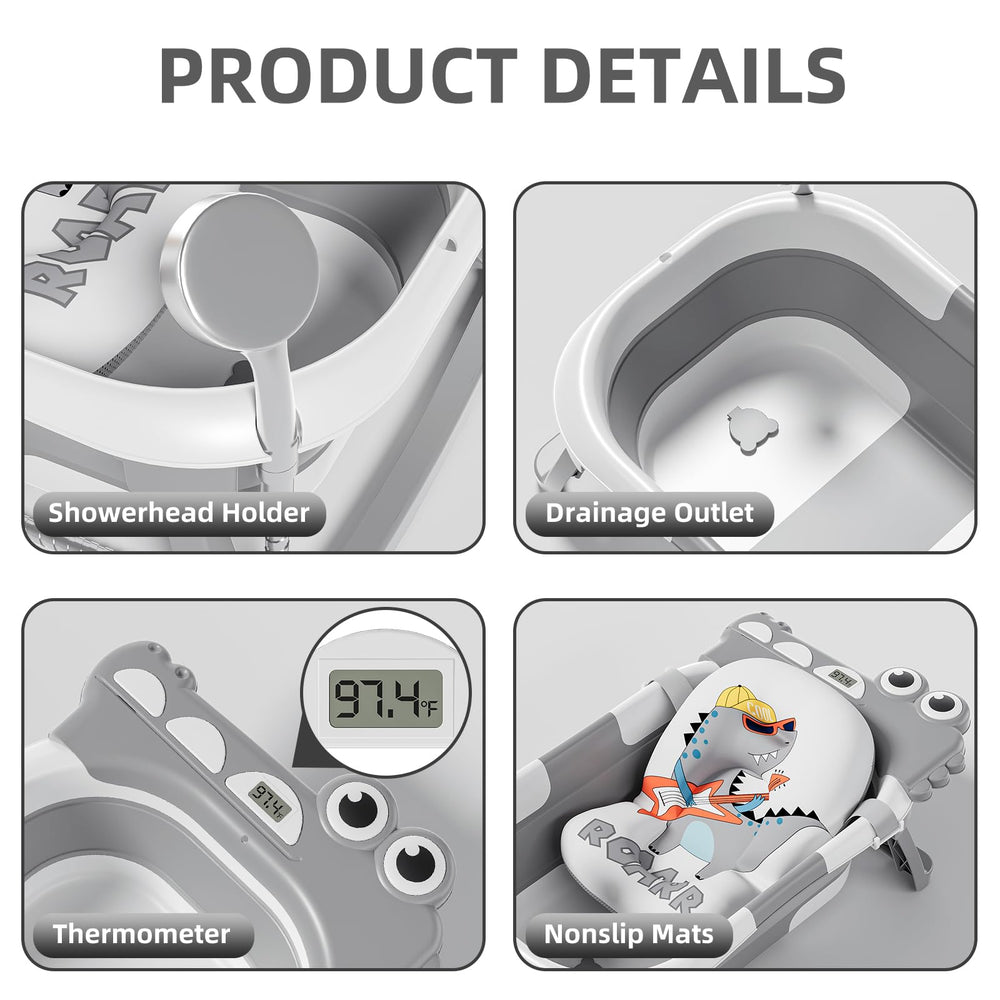 Tavlshero safe PP+TPE materials ensure odorless, bite-resistant bath for babies