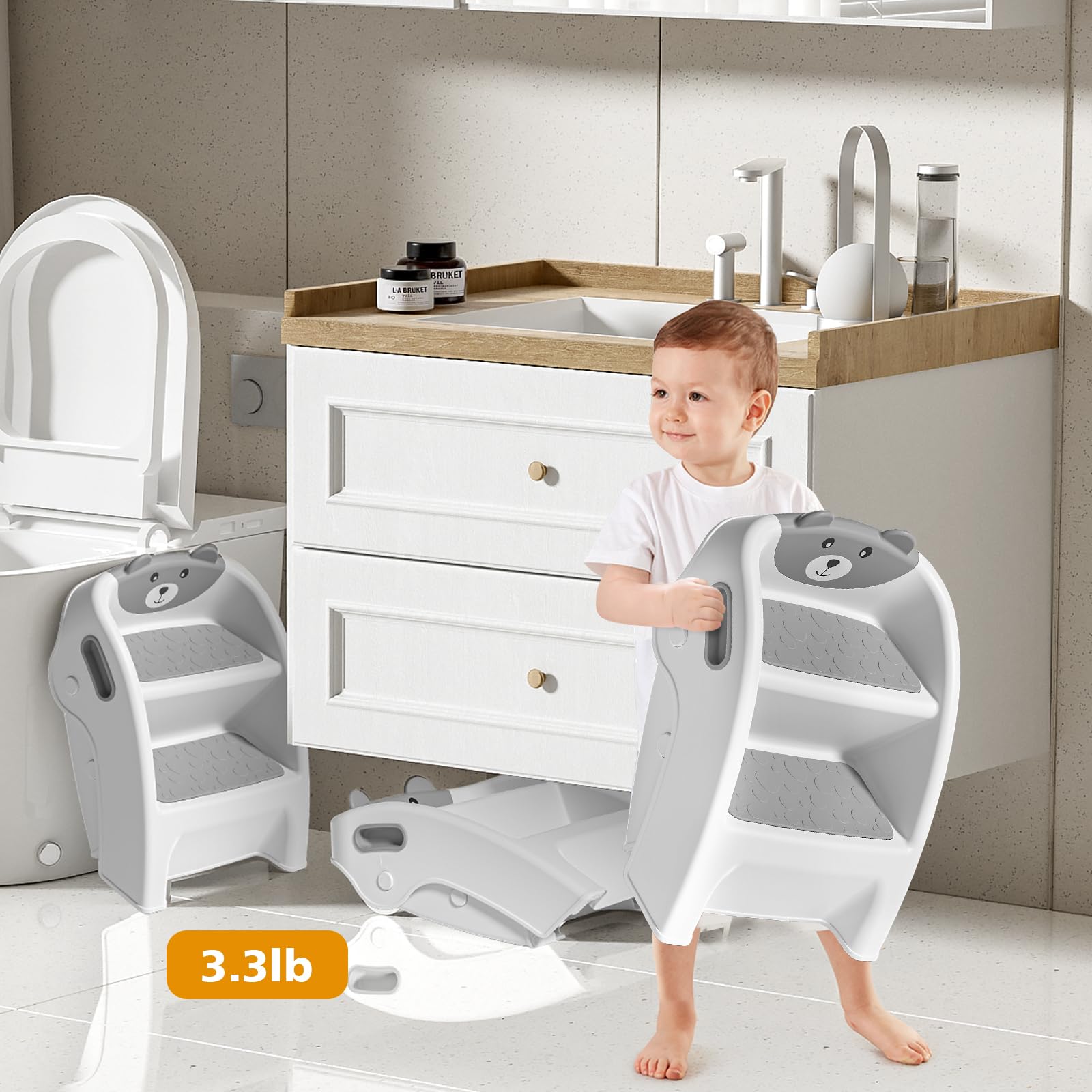 Tavlshero side-handles portable stool, moveable around the home for quick tasks.