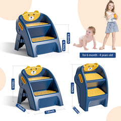 Tavlshero toddler potty training stool in action for safe transitions.