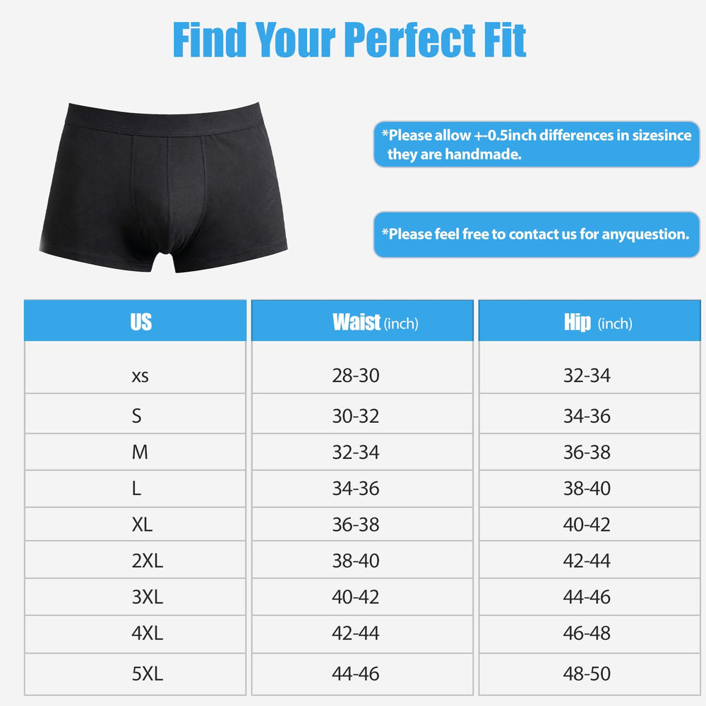 Tawyisi 4XL tag on men's underwear for size fit