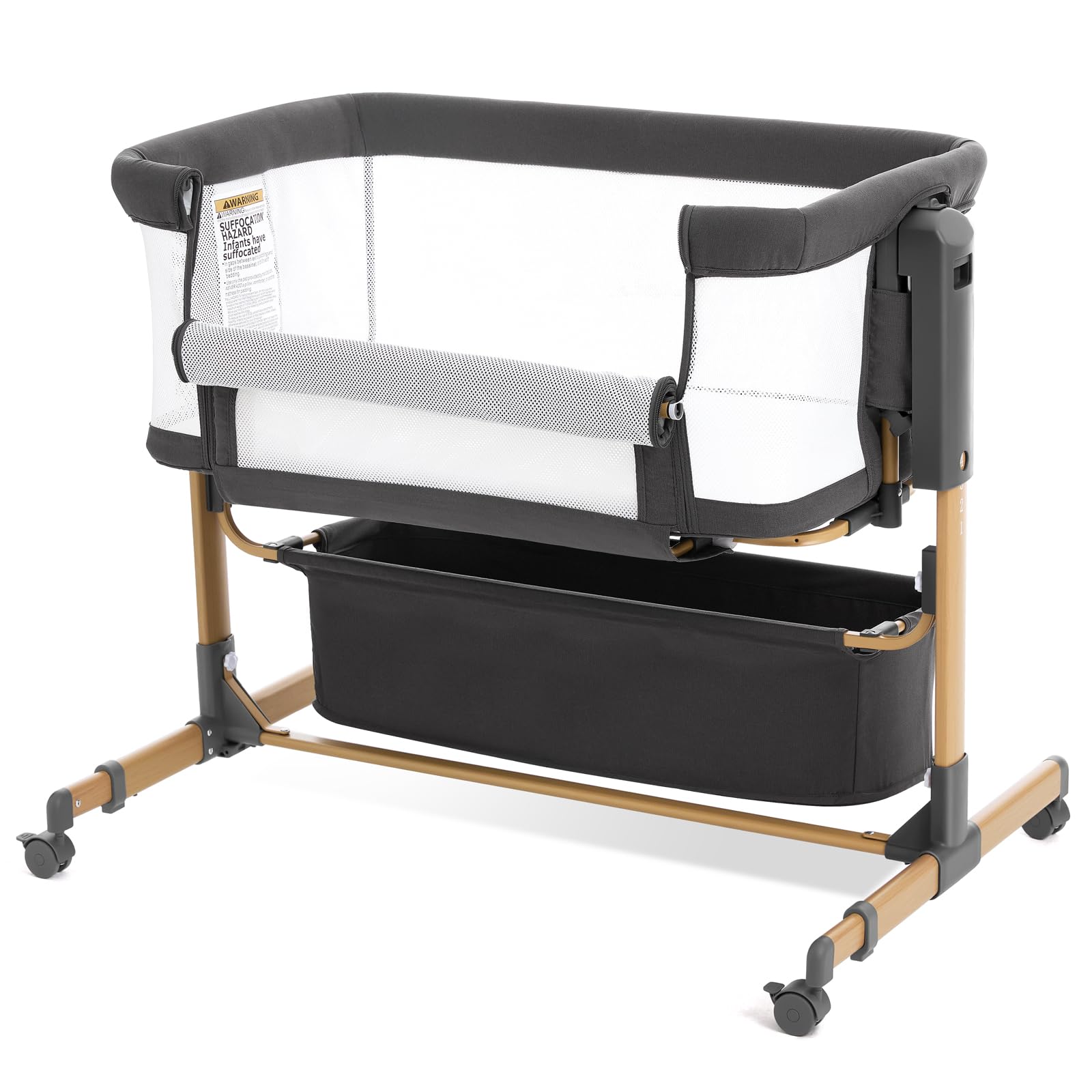 Taylengrow Baby bedside sleeper assembly showing tool-free setup for quick use