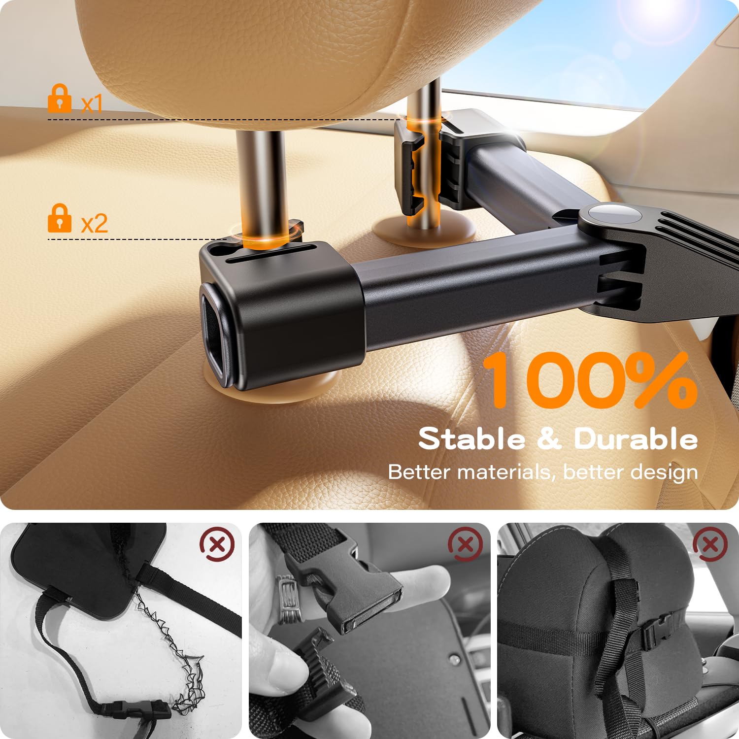 TAZENI baby car mirror with 360° rotatable ball for easy angle adjustment