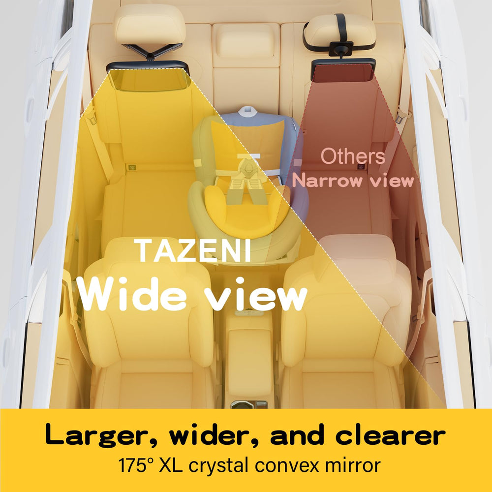 TAZENI high-definition shatterproof mirror for clear, safe viewing