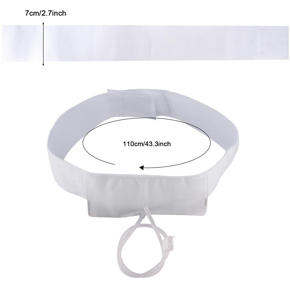 TAZKZZY catheter collection belt visible on waistband for concealed transport