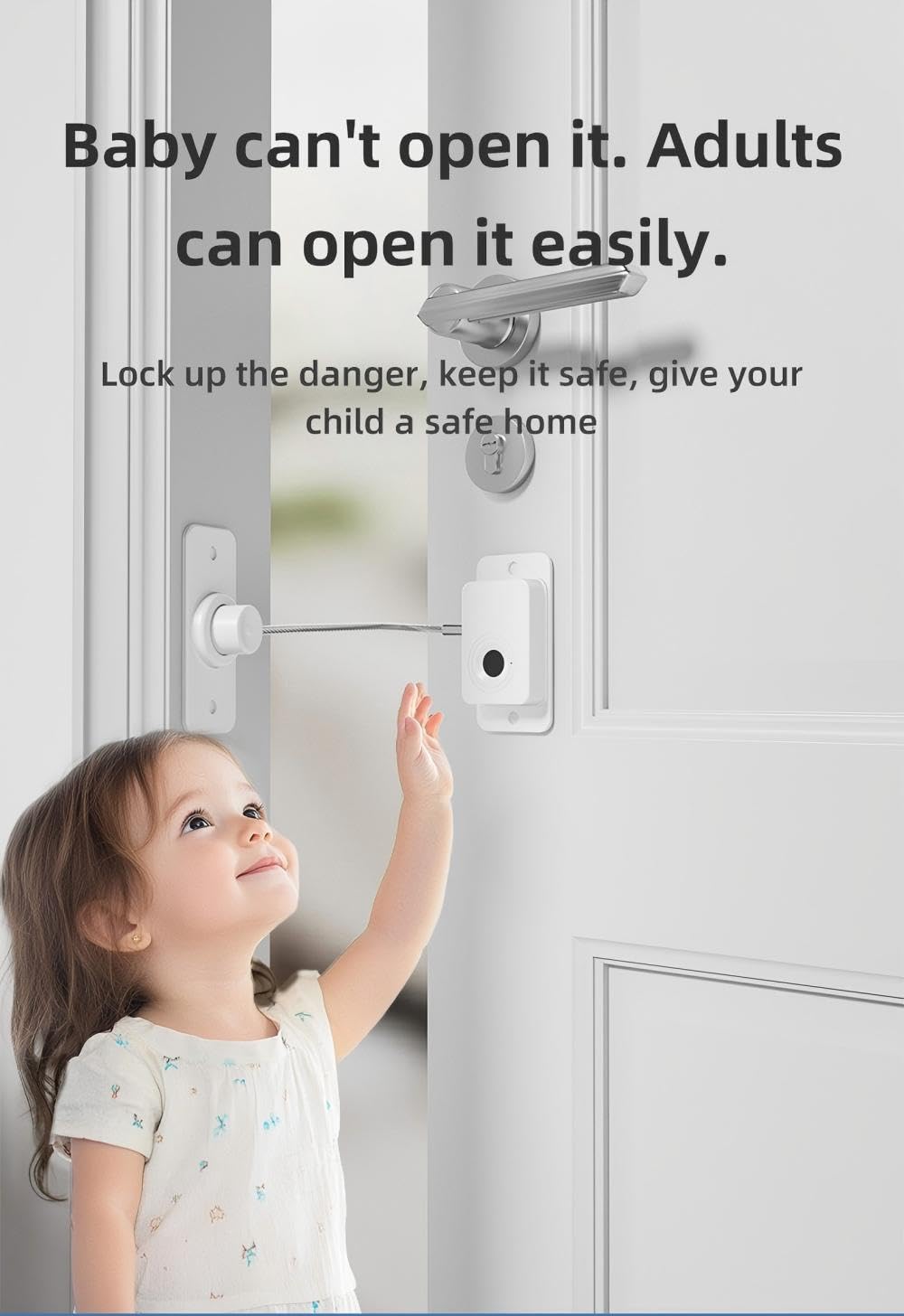 Tazyuxd door lock adhesive installation for damage-free mounting.