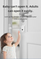 Tazyuxd door lock adhesive installation for damage-free mounting.