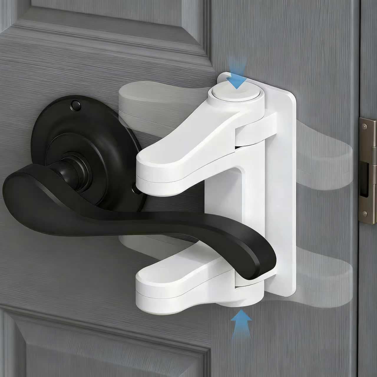 Tazyuxd kid safety door locks on a door, secure access for toddlers.