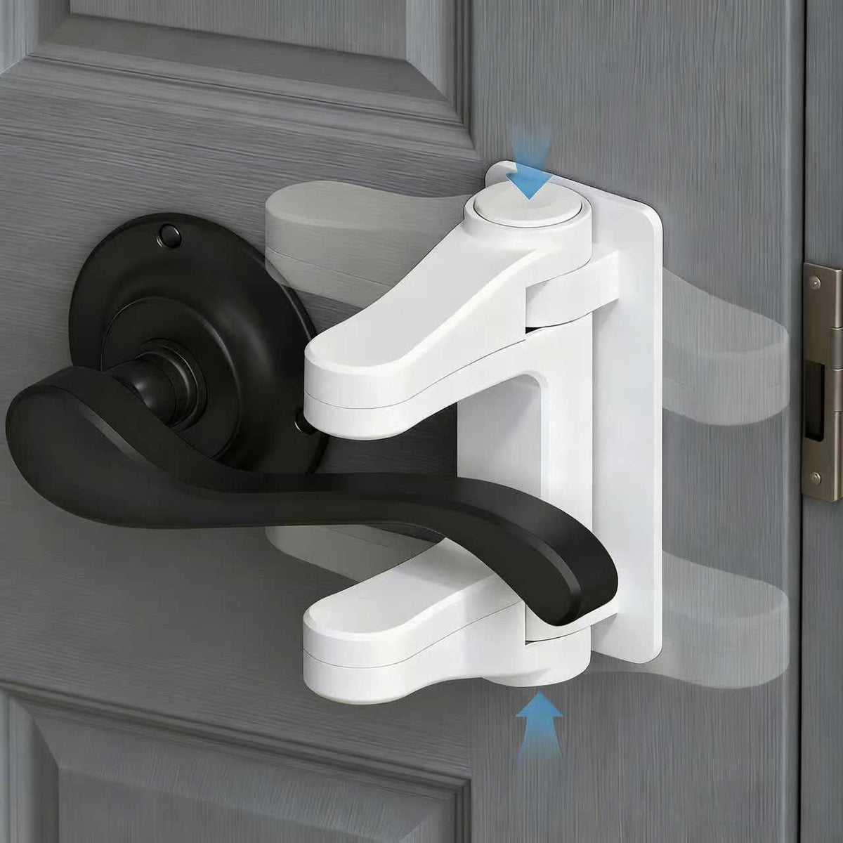 Tazyuxd kid safety door locks on a door, secure access for toddlers.