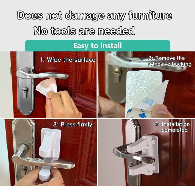 Tazyuxd lock removable by heating with a hair dryer, leaving no residue.