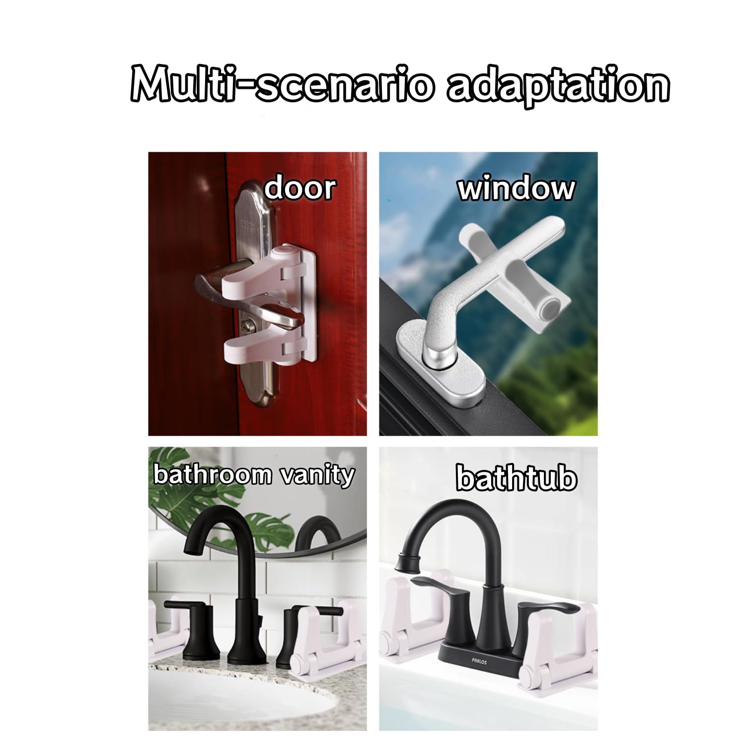 Tazyuxd tool-free installation shown on a lever door handle.
