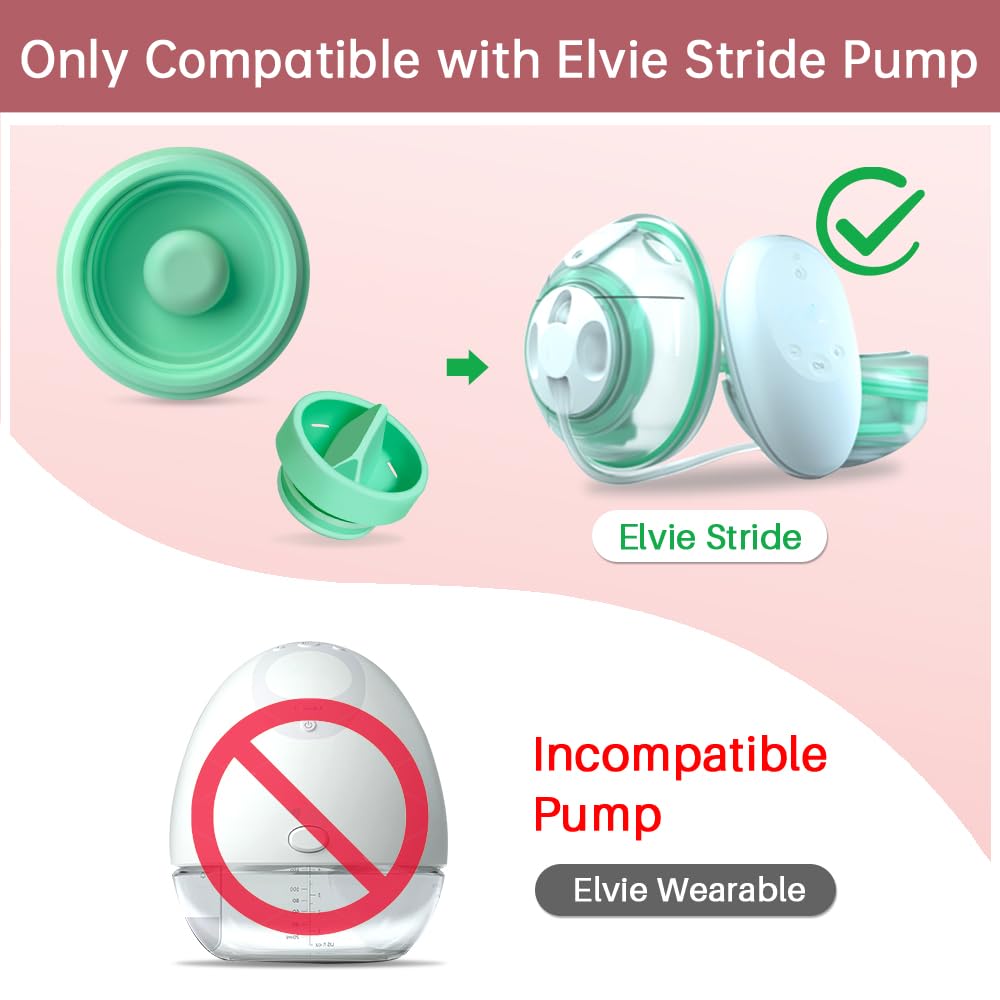 TB Tbuymax Elvie Stride duckbill valves close-up of six-piece set