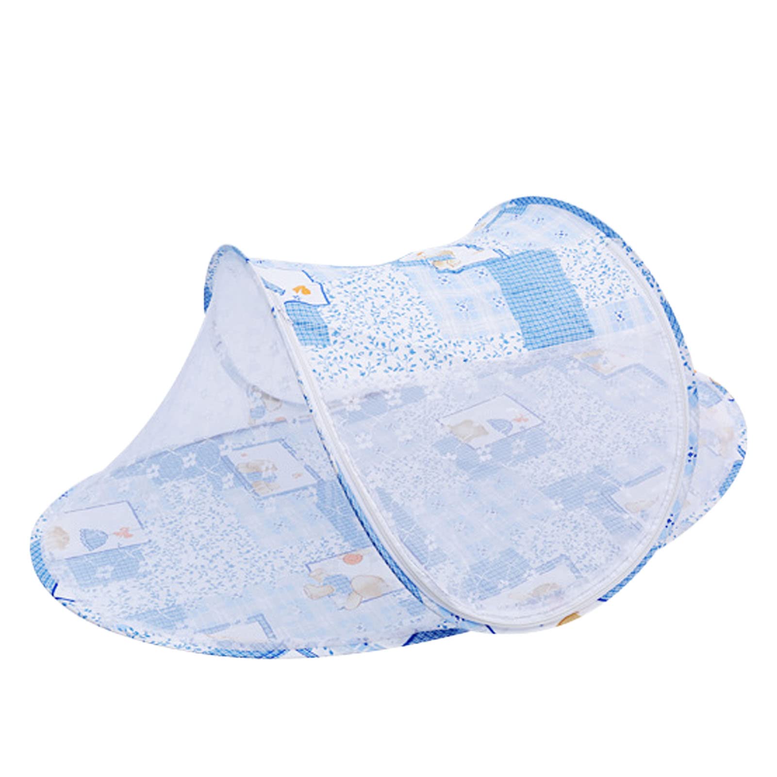 Tbest Baby Crib Net Tent blue in-crib setup for monitoring