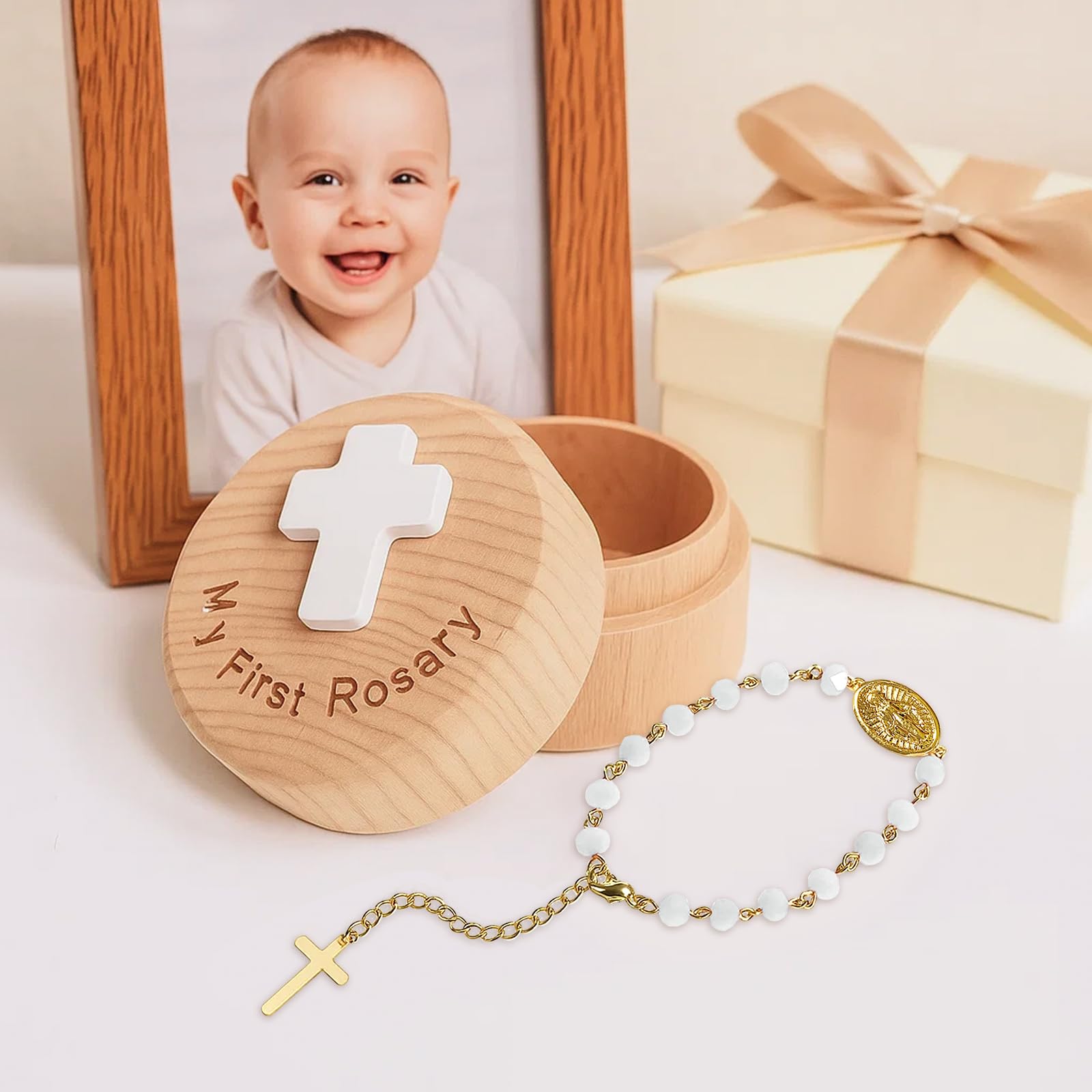 TBTFW baby ceremony accessory suitable for baptism or first communion