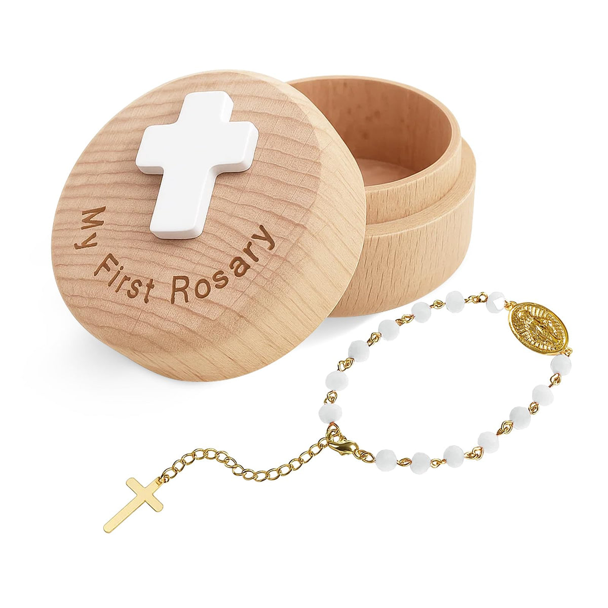 TBTFW My First Rosary box presentation keeps the keepsake safe and ready