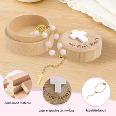 TBTFW Rosary packaging with wooden box protects beads