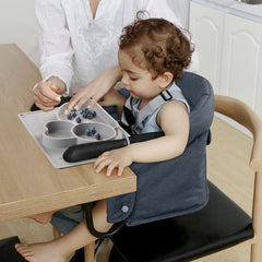 TCBunny 5-point harness keeps toddlers secure during dining.