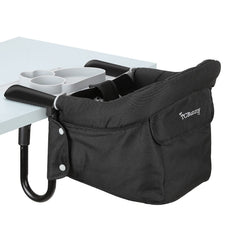 TCBunny hook-on high chair folded storage ready for travel