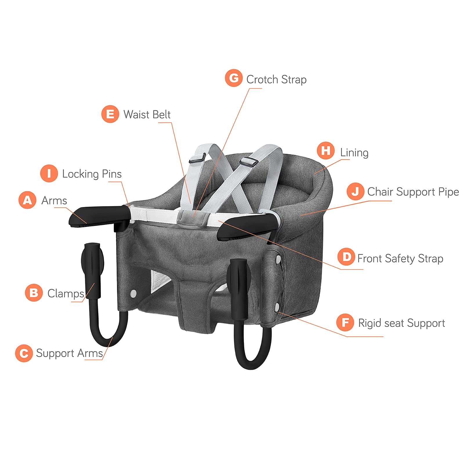 TCBunny lightweight travel chair grey weighs just over four pounds.