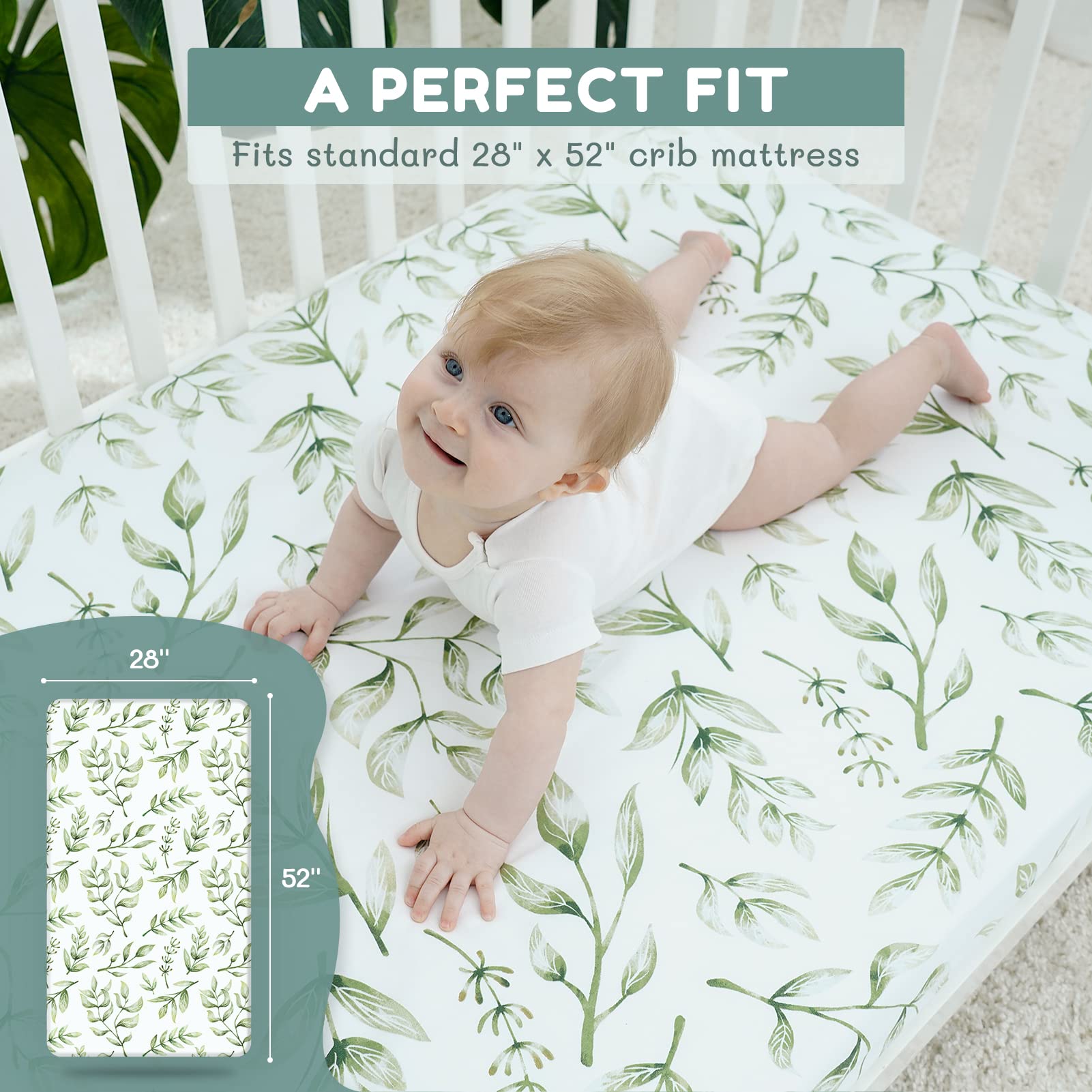 TCBunny machine-washable sheets simplify nursery cleanup.