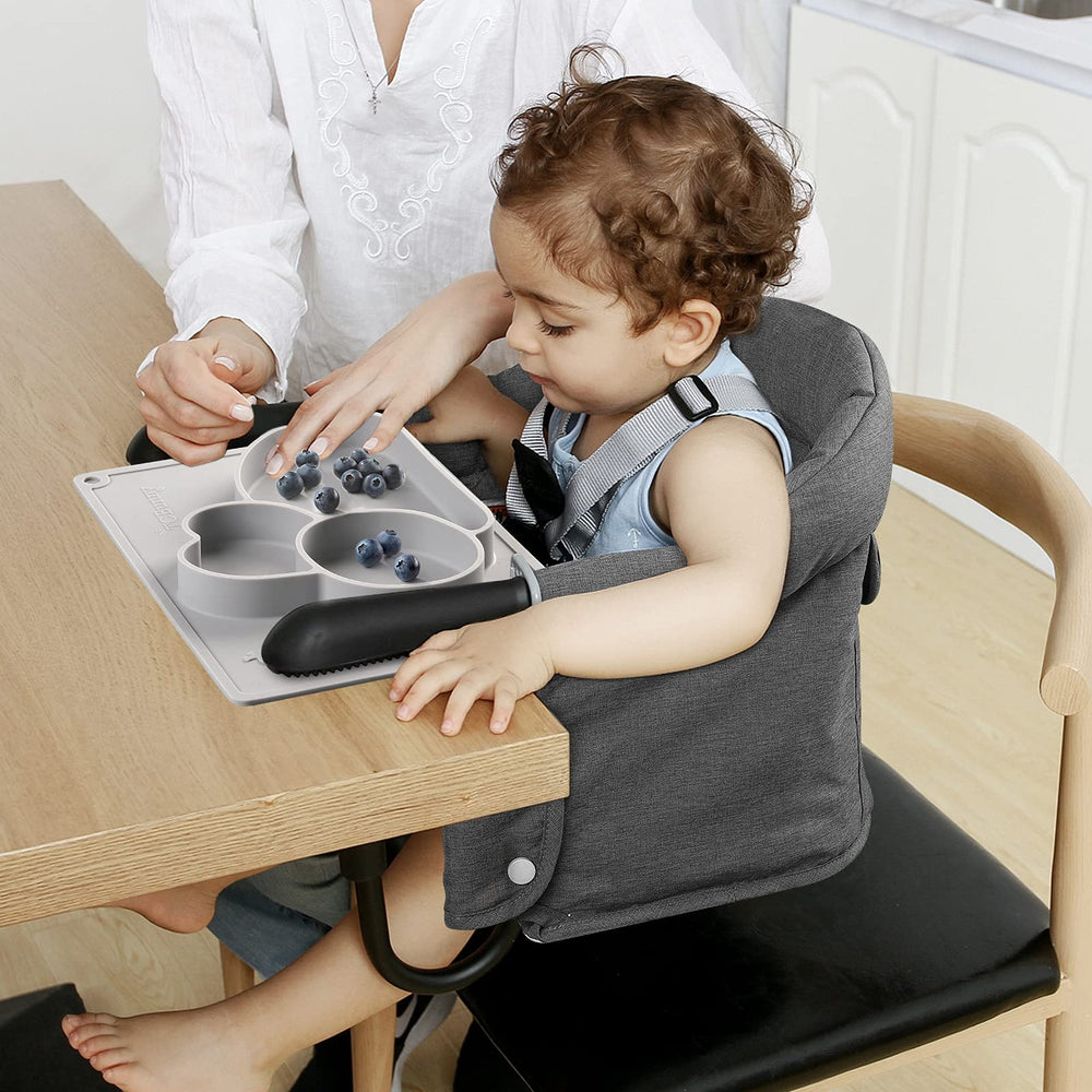 TCBunny tight fixing clip grey keeps the seat firmly attached to the table.