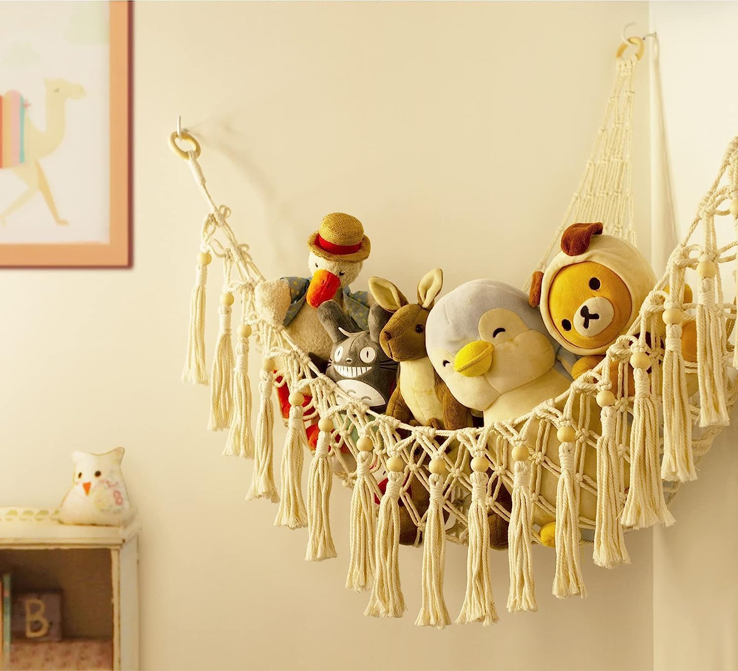 TCGPRO wall-mount hammock easy to install, saving floor space in nursery.