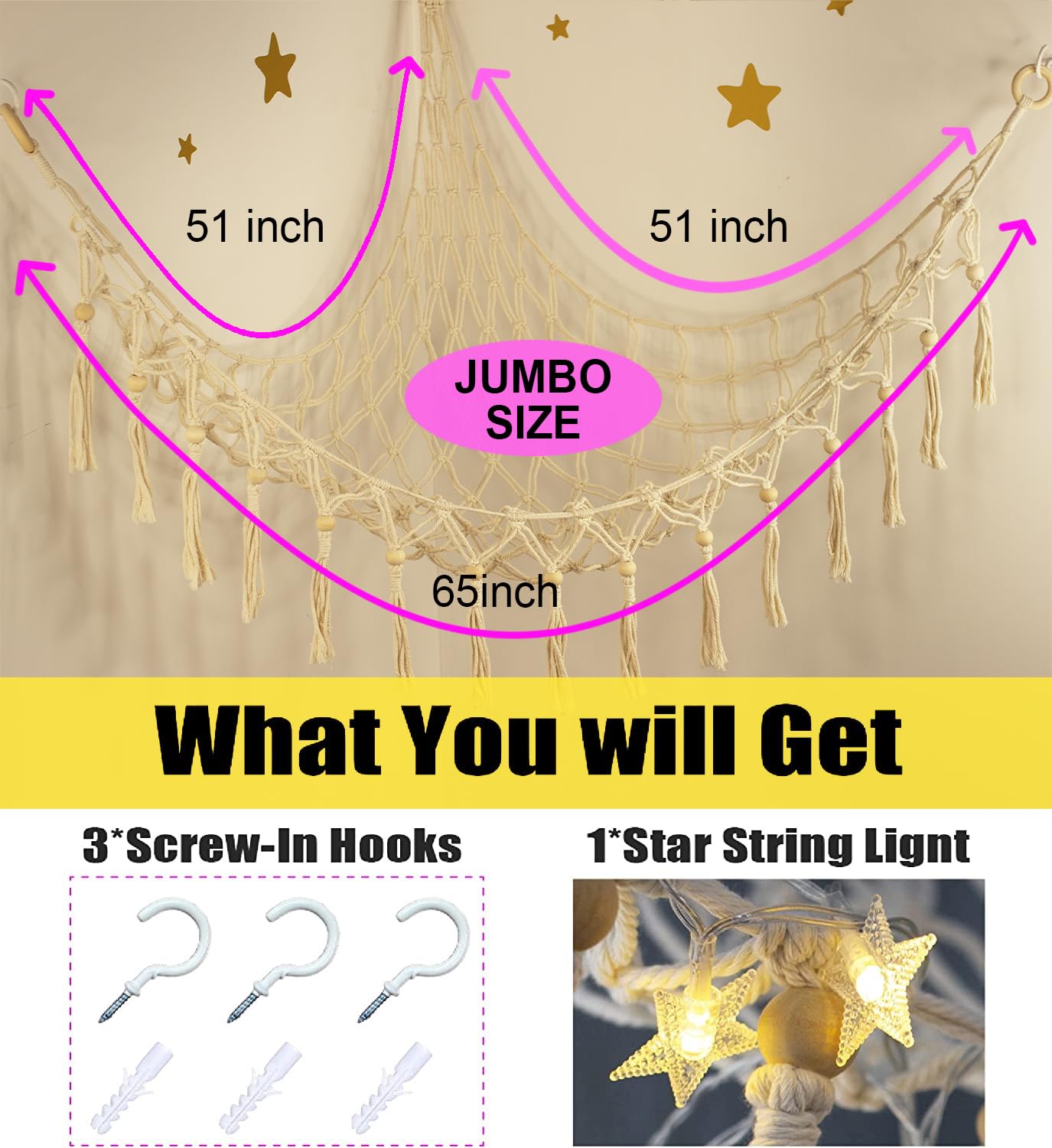 TCGPRO XL-size stuffed animal hammock fits multiple plush toys