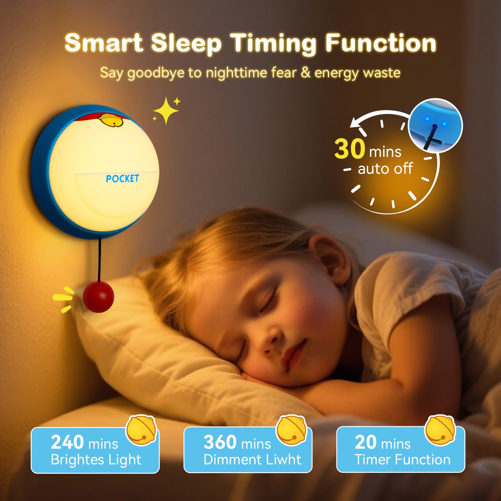 TCMOT Night Light suction-hanging option allows flexible placement.