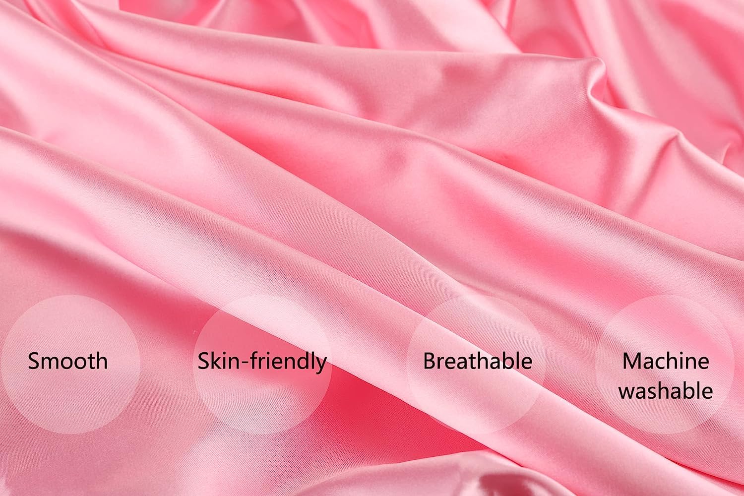 Tcmyyund gray pink satin sheet color closeup highlighting gentle, breathable fabric for baby sleep.