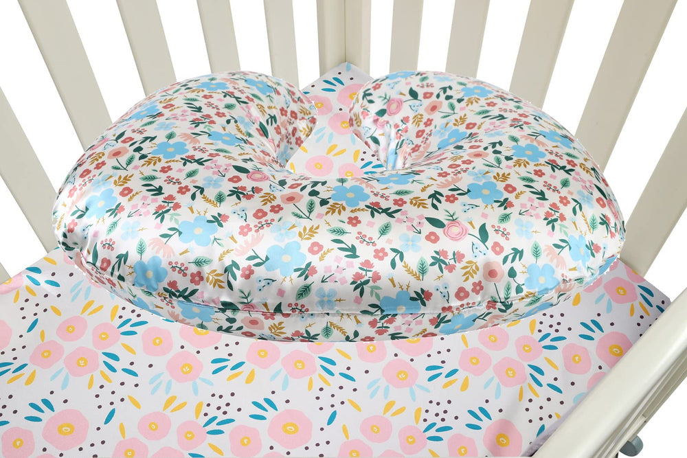 Tcmyyund pink-blue floral design, soft decor that brightens feeding space