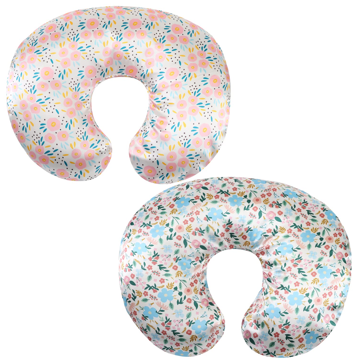 Tcmyyund satin nursing pillow cover 2-pack, soft surface for comfy nursing